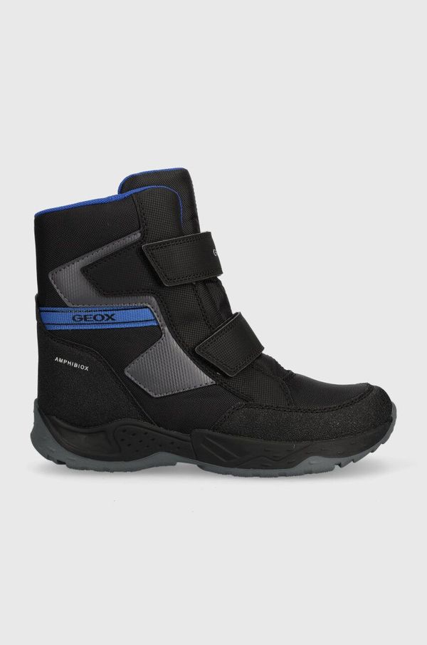 Geox Otroški zimski škornji Geox J36FSA 0FUCE J SENTIERO B ABX črna barva