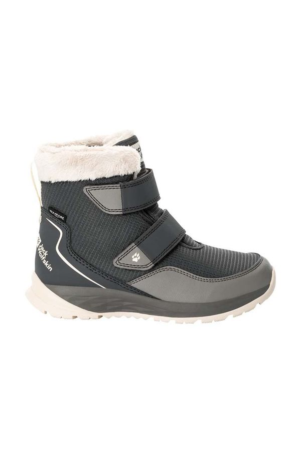 Jack Wolfskin Otroški zimski škornji Jack Wolfskin POLAR WOLF TEXAPORE MID VC siva barva