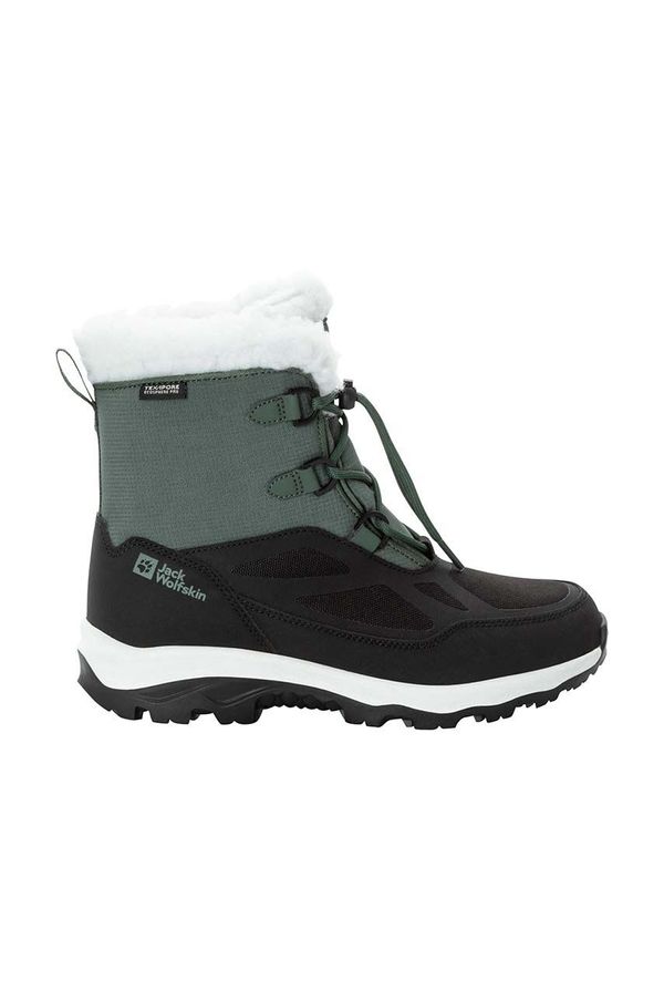 Jack Wolfskin Otroški zimski škornji Jack Wolfskin VOJO SHELL XT TEXAPORE MID zelena barva