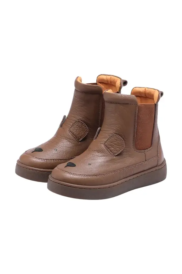 Donsje Otroški zimski usnjeni čevlji Donsje Thuru Classic Boots Bear