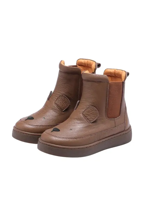 Donsje Otroški zimski usnjeni čevlji Donsje Thuru Classic Boots Bear