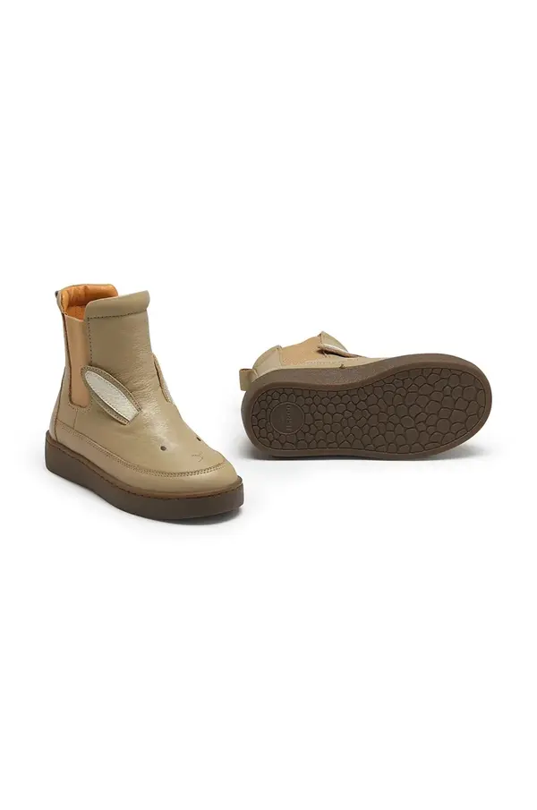 Donsje Otroški zimski usnjeni čevlji Donsje Thuru Classic Boots Bunny