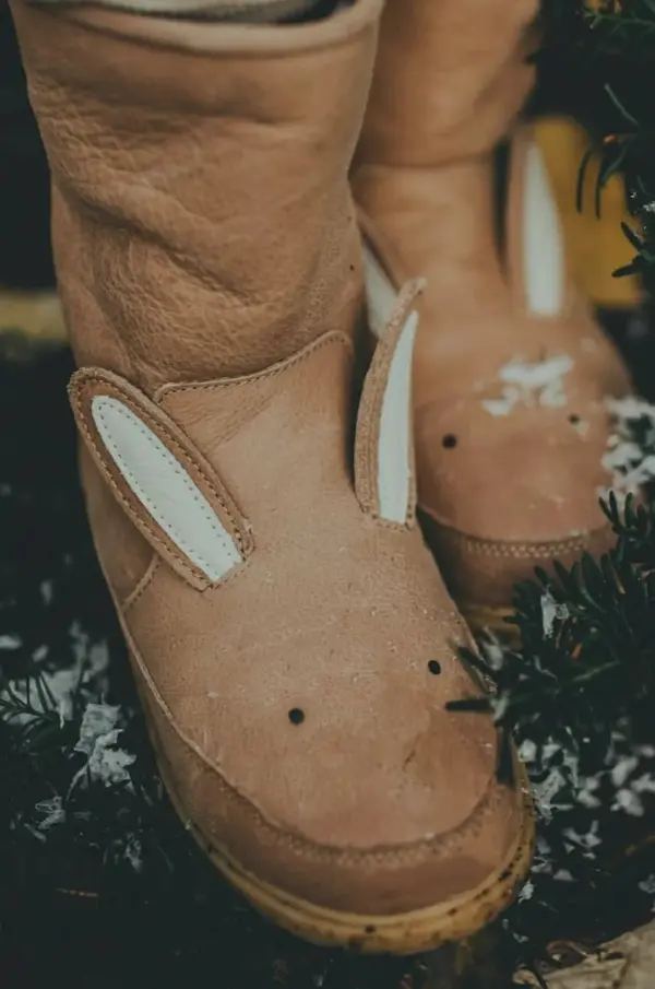 Donsje Otroški zimski usnjeni čevlji Donsje Wadudu Classic Boots Bunny