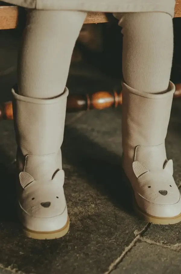 Donsje Otroški zimski usnjeni čevlji Donsje Wadudu Classic Boots Cat