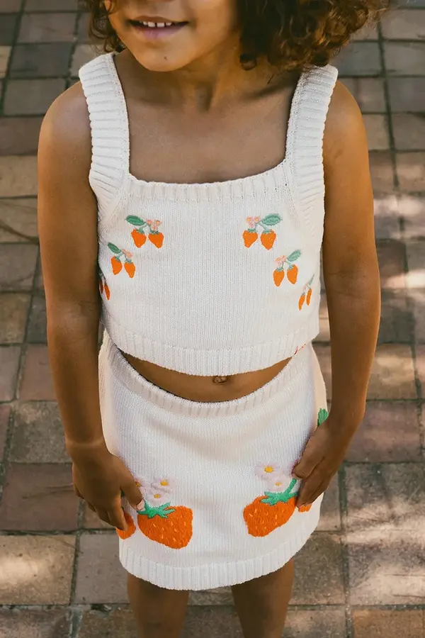 Tinycottons Otroško bombažno krilo Tinycottons STRAWBERRIES SKIRT