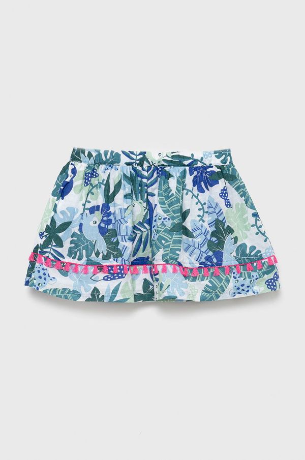 United Colors of Benetton Otroško bombažno krilo United Colors of Benetton zelena barva,