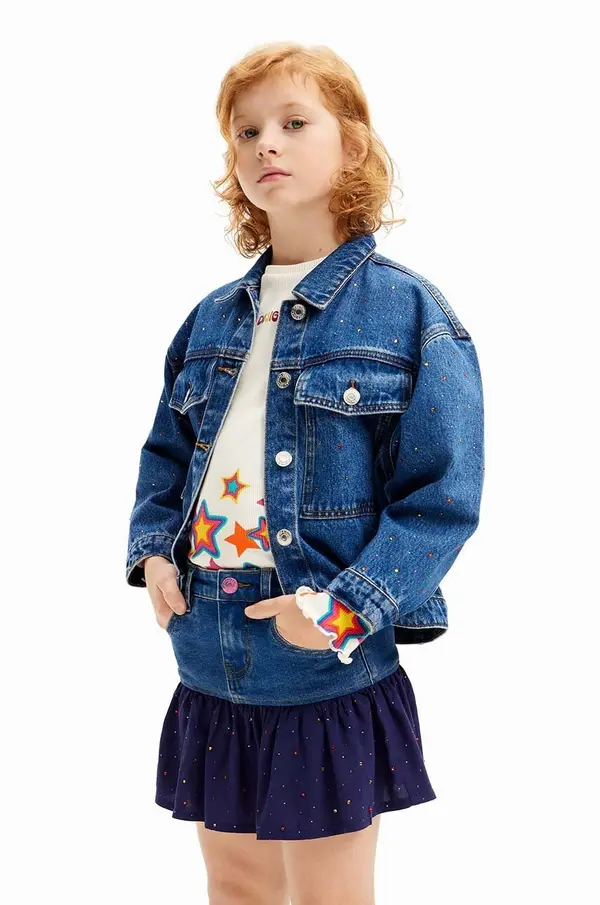 Desigual Otroško krilo iz jeansa Desigual