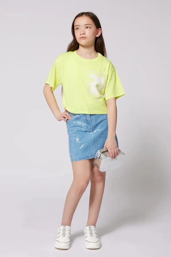 DKNY Otroško krilo iz jeansa Dkny