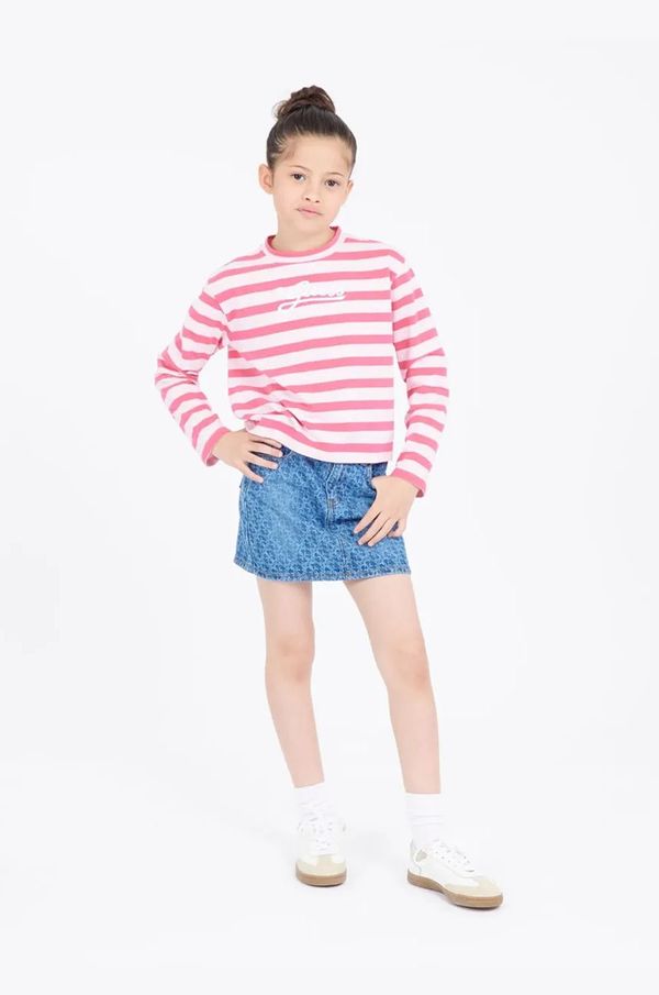 Guess Otroško krilo iz jeansa Guess mornarsko modra barva, J5RD14 D45E0