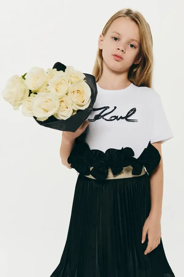 Karl Lagerfeld Otroško krilo Karl Lagerfeld črna barva, Z30475