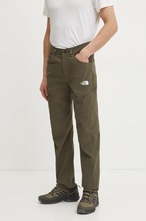 The North Face Outdooor hlače The North Face Exploration zelena barva, NF0A8BR321L1