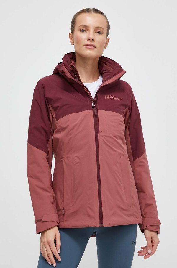 Jack Wolfskin Outdoor jakna Jack Wolfskin Feldberg 3in1 roza barva