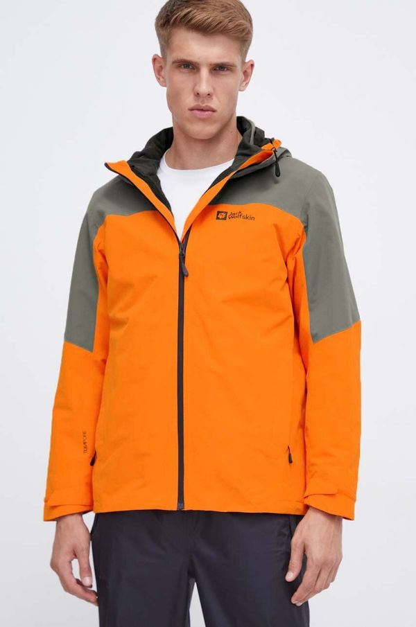 Jack Wolfskin Outdoor jakna Jack Wolfskin Glaabach 3in1 oranžna barva