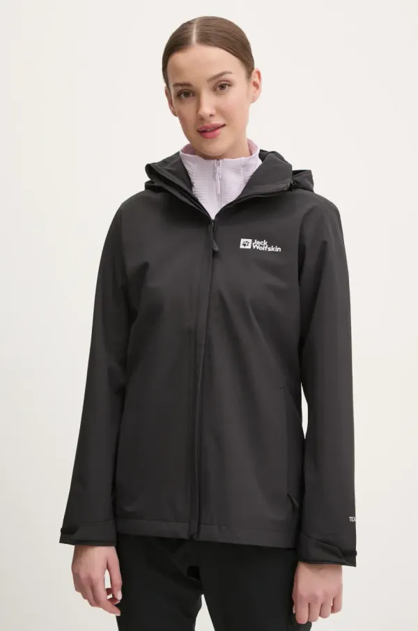 Jack Wolfskin Outdoor jakna Jack Wolfskin Trailtime 2L črna barva, A63902