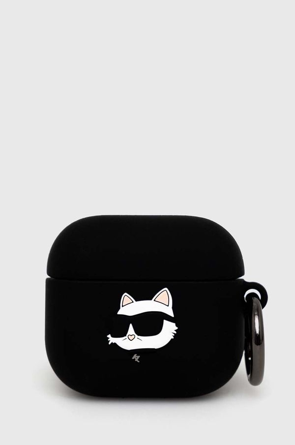 Karl Lagerfeld Ovitek za airpods Karl Lagerfeld AirPods 3 cover črna barva