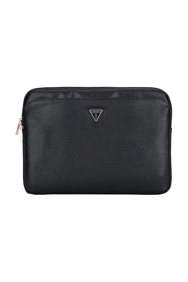 Guess Ovitek za prenosnik Guess Sleeve 14" Grained Zipper Pocket Triangle Logo