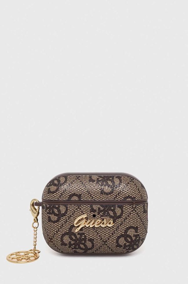 Guess Ovitek za slušalke Guess AirPods Pro 2 rjava barva