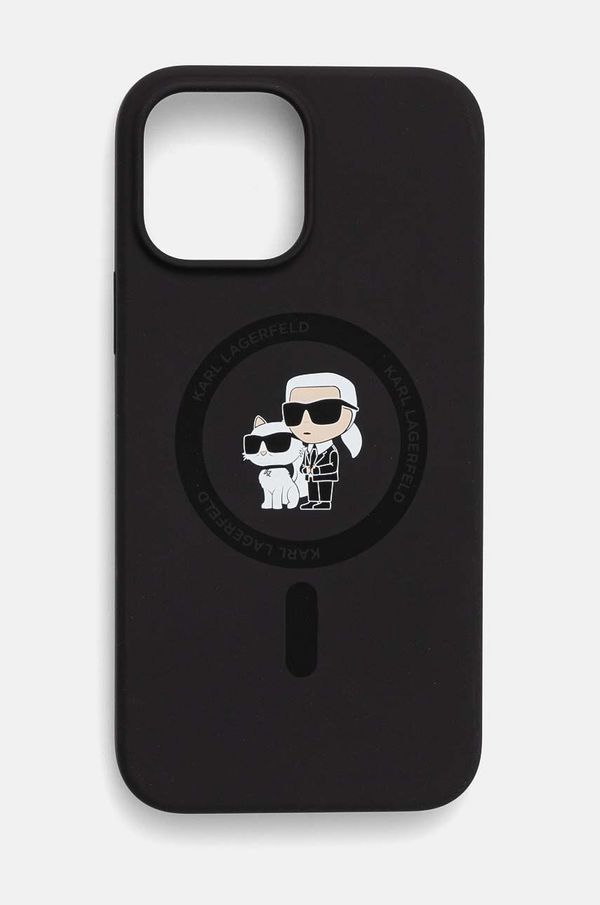 Karl Lagerfeld Ovitek za telefon Karl Lagerfeld iPhone 13 Pro Max 6.7 črna barva, KLHMP13XSCMKCRHK
