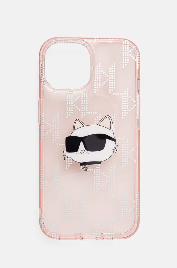 Karl Lagerfeld Ovitek za telefon Karl Lagerfeld iPhone 15 / 14 / 13 6.1 roza barva, KLHCP15SHKLPCHP