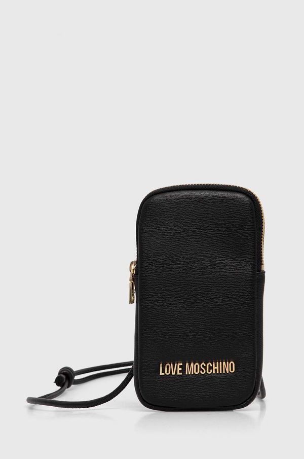 Love Moschino Ovitek za telefon Love Moschino črna barva, JC5641PP1LLD0000