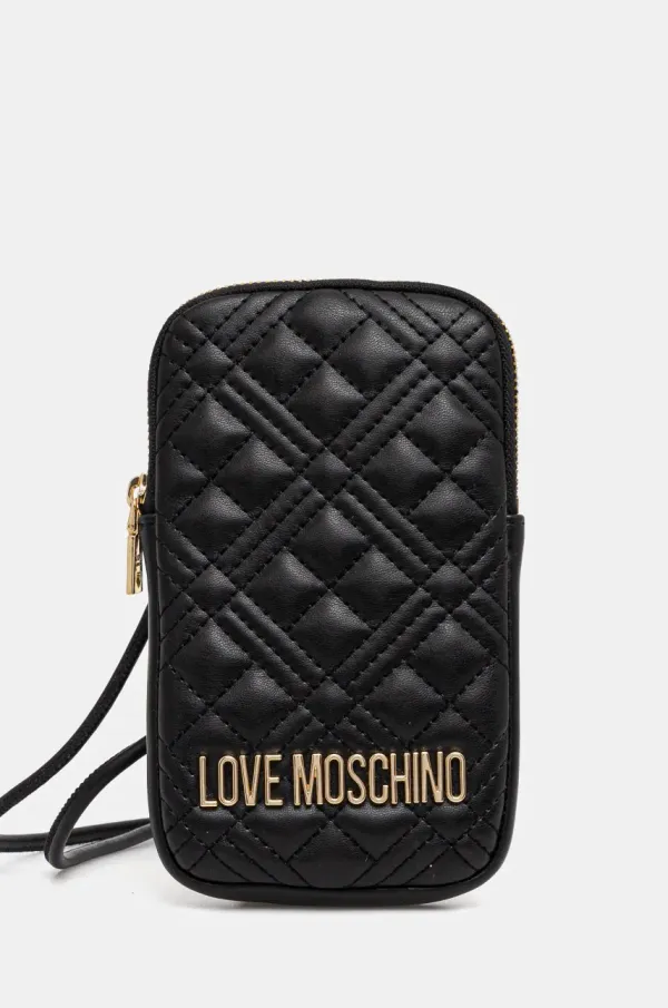 Love Moschino Ovitek za telefon Love Moschino črna barva, JC5660PP1