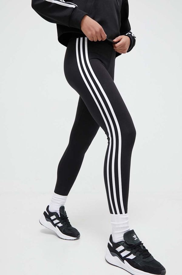 adidas Originals Pajkice adidas Originals 3-Stripe Leggings ženske, črna barva, IP2968