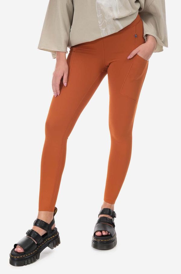 Fjallraven Pajkice Fjallraven Abisko Tights ženske, oranžna barva