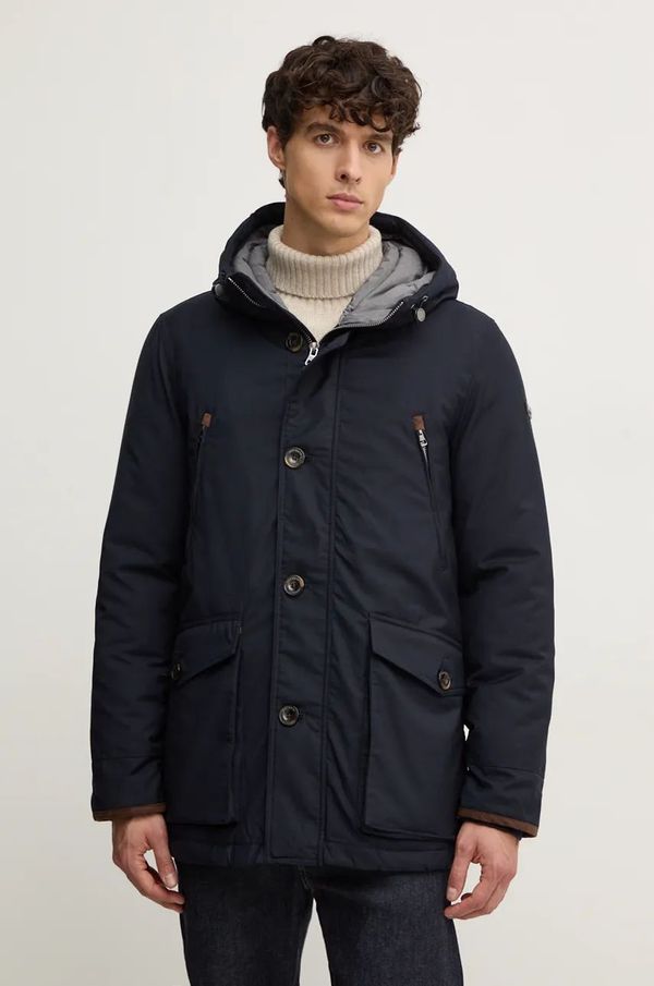 Hackett London Parka Hackett London moška, mornarsko modra barva, HM403226