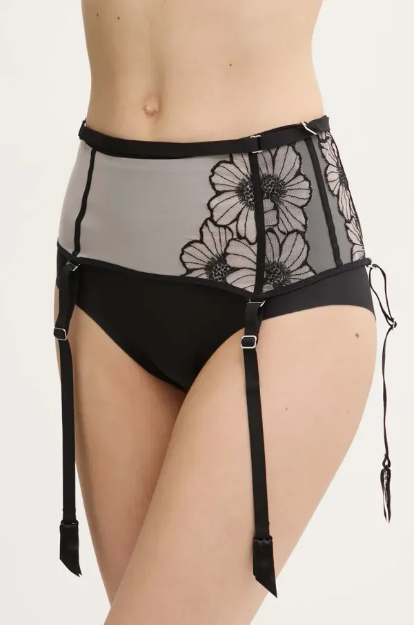 Chantelle Pas za nogavice Chantelle črna barva, C22OF0