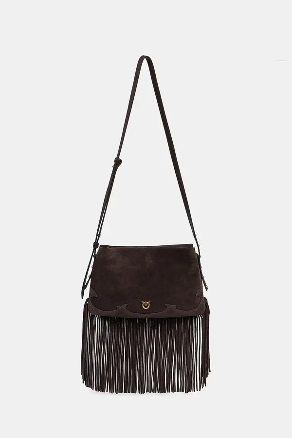 Pinko Pinko crossbody torbica ženska iz semiša