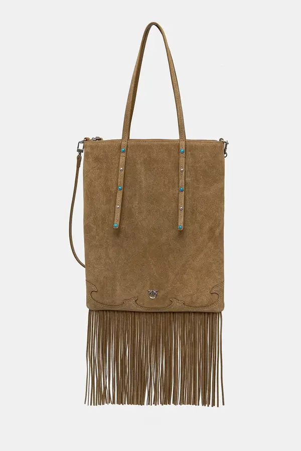 Pinko Pinko crossbody torbica ženska semišasta