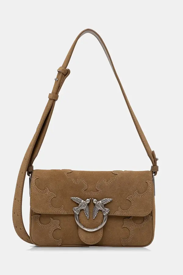 Pinko Pinko crossbody torbica ženska semišasta