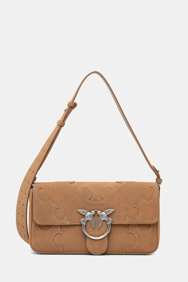 Pinko Pinko crossbody torbica ženska semišasta