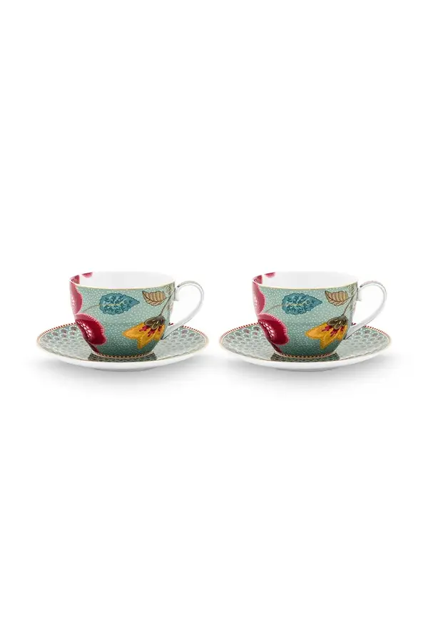 Pip Studio Pip Studio komplet skodelic s podstavkom iz glaziranega porcelana 300 ml