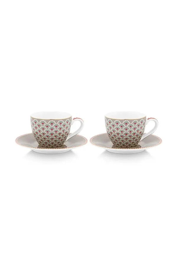 Pip Studio Pip Studio komplet skodelic s podstavkom iz porcelana 120 ml