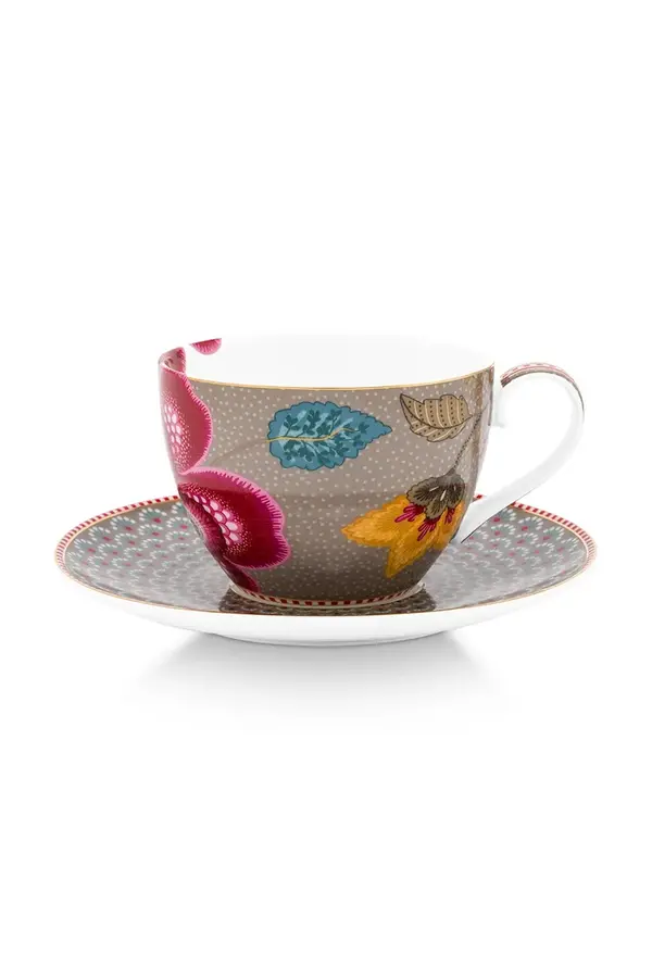 Pip Studio Pip Studio skodelica s podstavkom iz glaziranega porcelana 300 ml