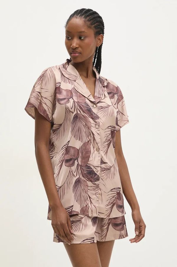 Answear Lab Pižama Answear Lab ženska, rjava barva