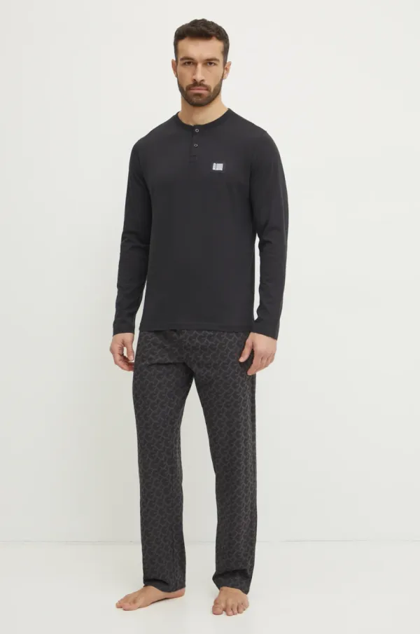 Guess Pižama Guess moški, črna barva, U5RX10 KCAM1