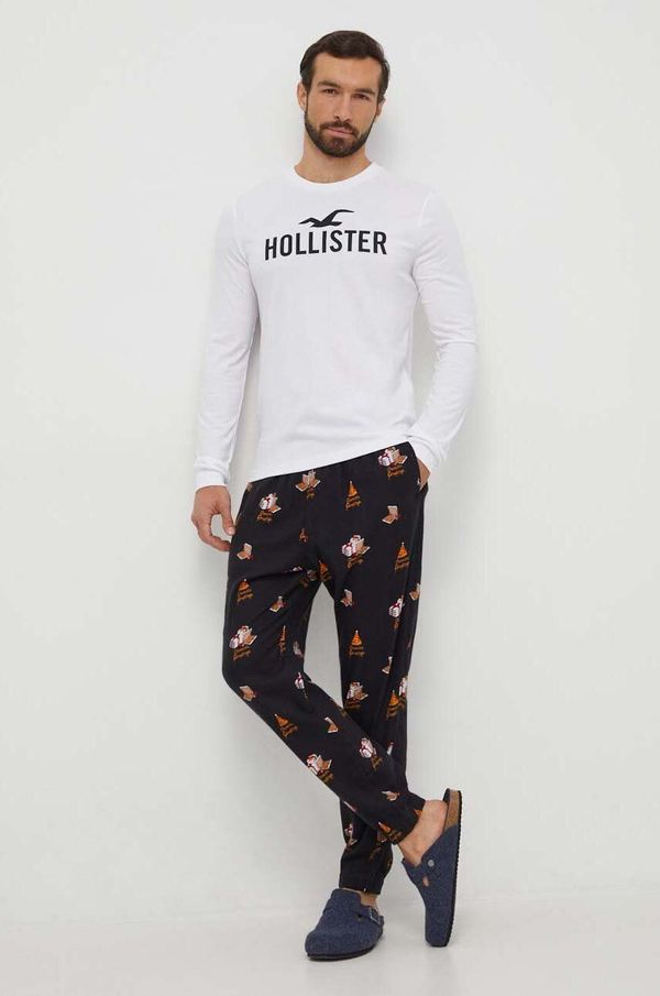 Hollister Co. Pižama Hollister Co. moška, črna barva
