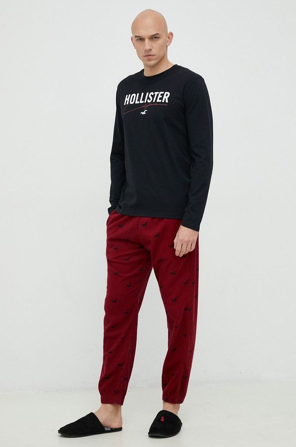 Hollister Co. Pižama Hollister Co. moška, rdeča barva