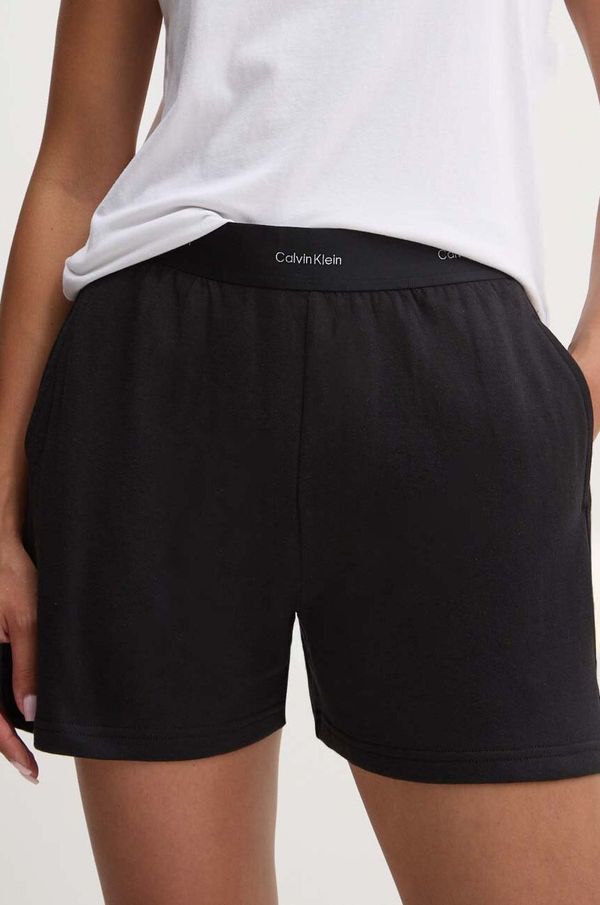 Calvin Klein Underwear Pižama kratke hlače Calvin Klein Underwear ženska, črna barva, 000QS7275E