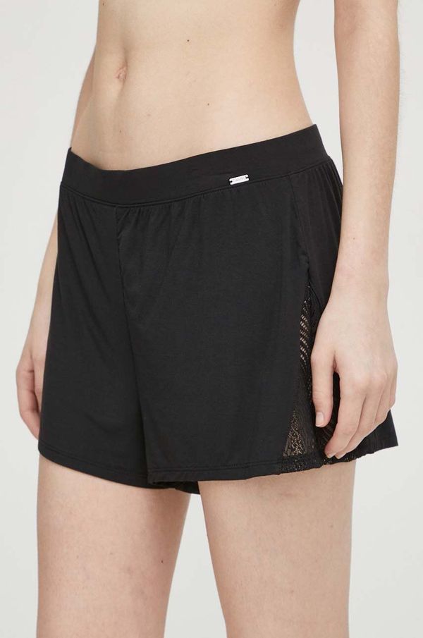 Calvin Klein Underwear Pižama kratke hlače Calvin Klein Underwear ženski, črna barva