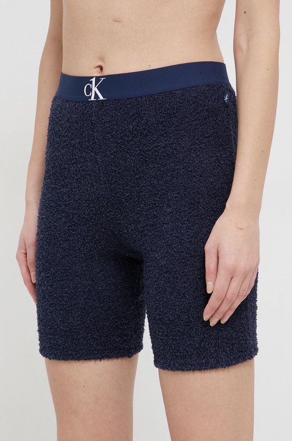 Calvin Klein Underwear Pižama kratke hlače Calvin Klein Underwear žensko, mornarsko modra barva