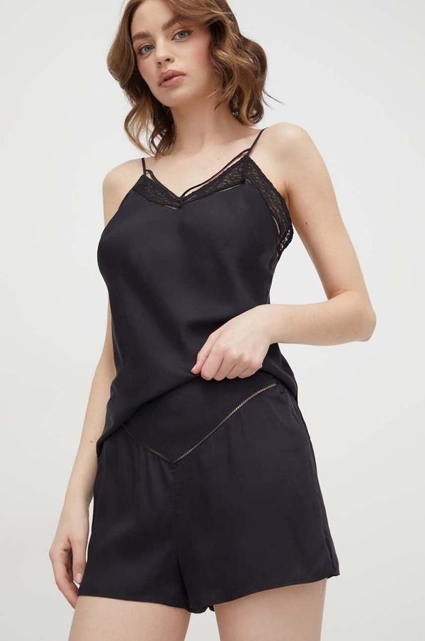 Chantelle Pižama kratke hlače Chantelle ženski, črna barva