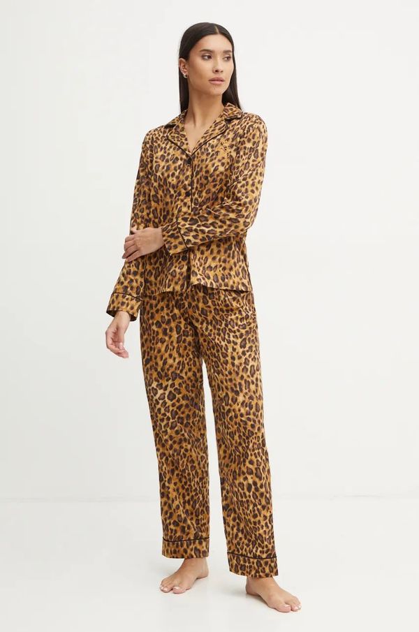 Lauren Ralph Lauren Pižama Lauren Ralph Lauren ženska, rjava barva, ILN92377F