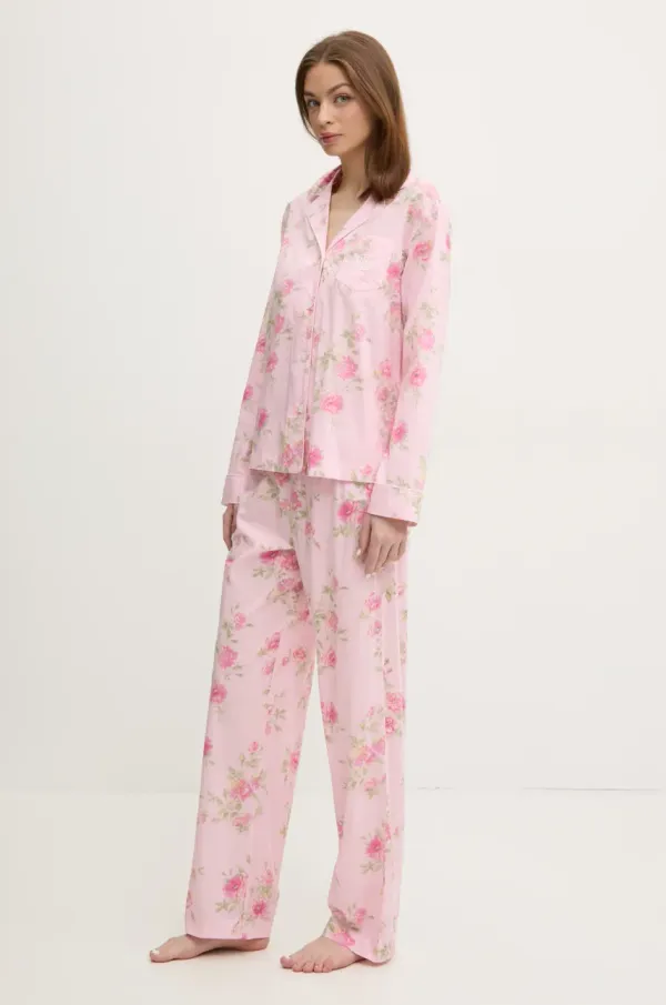 Lauren Ralph Lauren Pižama Lauren Ralph Lauren ženska, roza barva, ILN92403