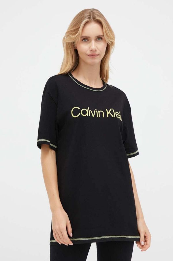 Calvin Klein Underwear Pižama majica Calvin Klein Underwear črna barva