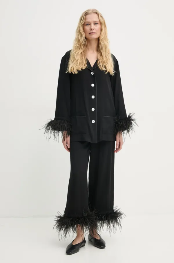 The Sleeper Pižama The Sleeper ženska, črna barva, SH2102P