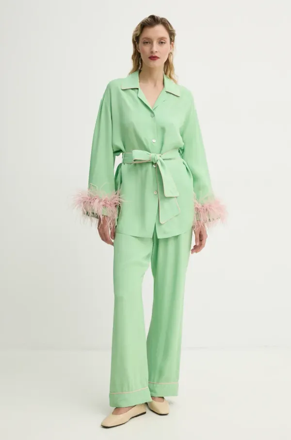 The Sleeper Pižama The Sleeper ženska, zelena barva, MCSP03P008F