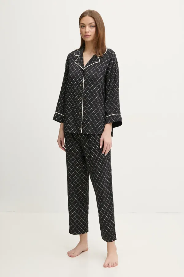 United Colors of Benetton Pižama United Colors of Benetton ženska, črna barva, 4T3U3P00R